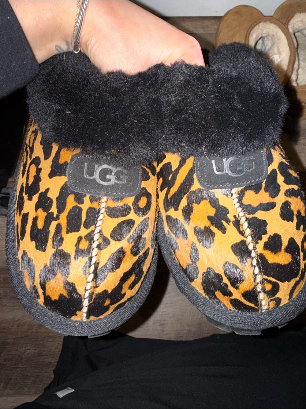 UGG Leopard Fur Slippers